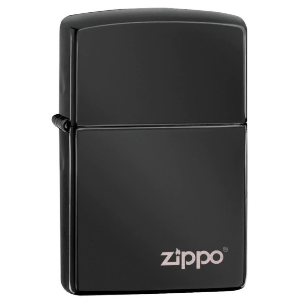 Zippo Classic High Polish Black Zippo Logo 24756ZL - Χονδρική